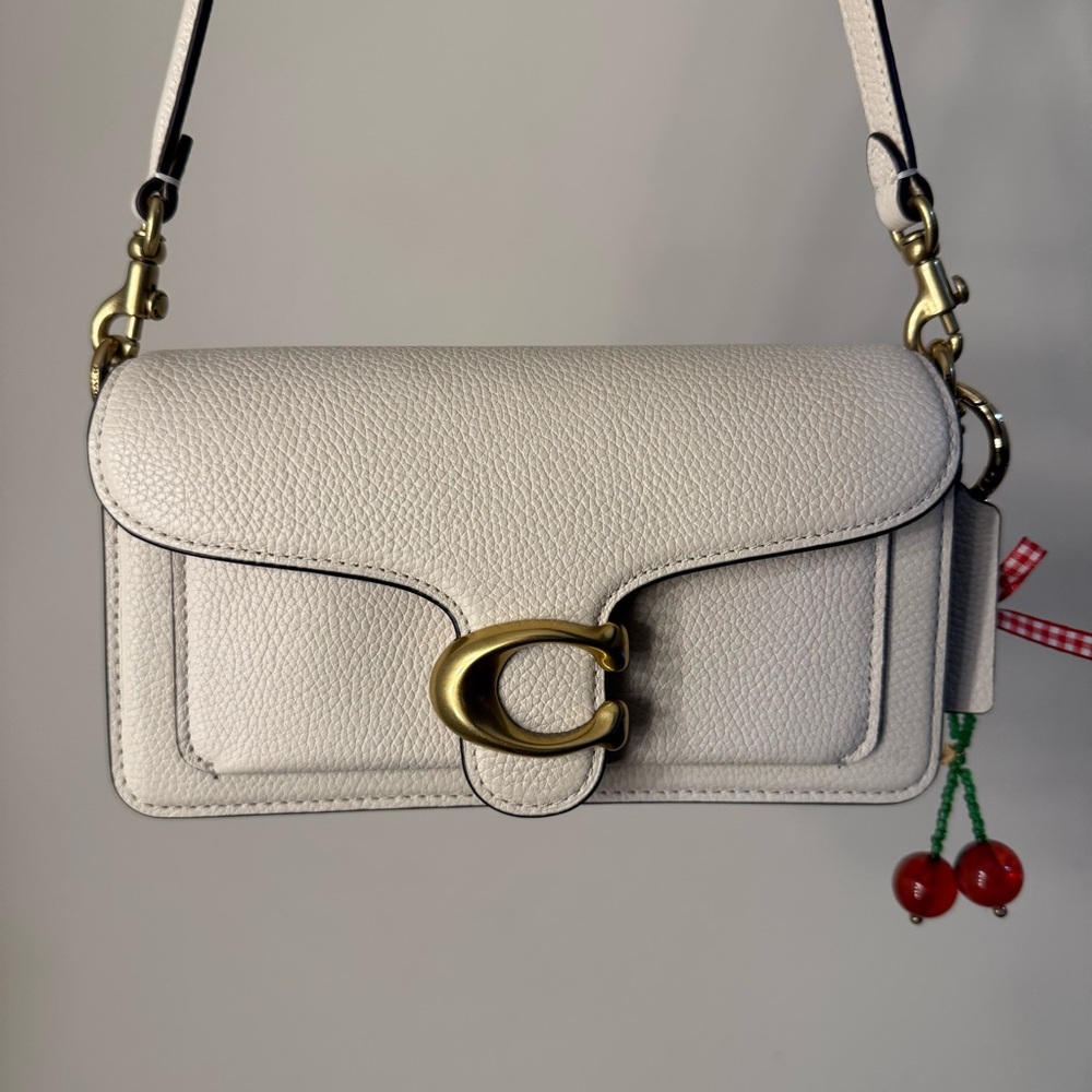 COACH Small Tabby Pebbled Leather Shoulder Bag 20